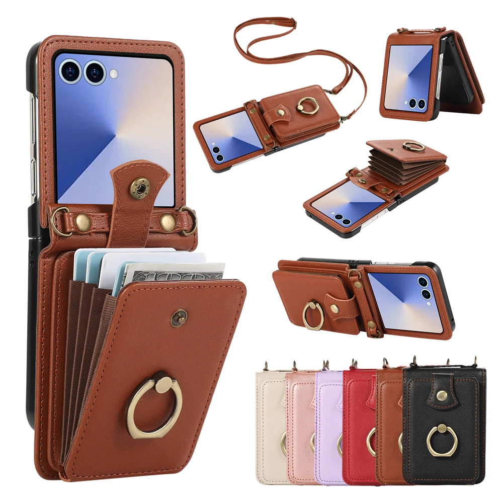 Phone Cases That Hold Cards - Leather Wallet Phone Case for Samsung