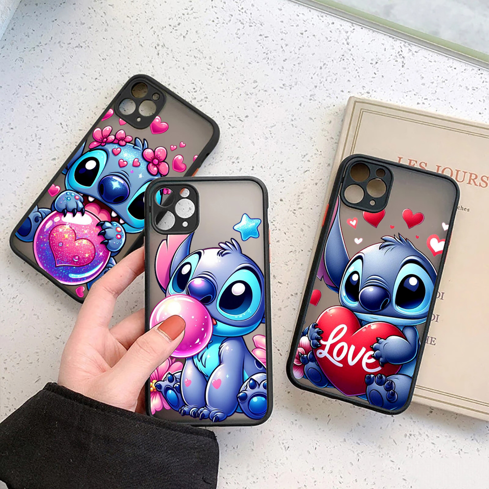 Phone Cases Rugged - Cute Stitch Love Matte Translucent Case