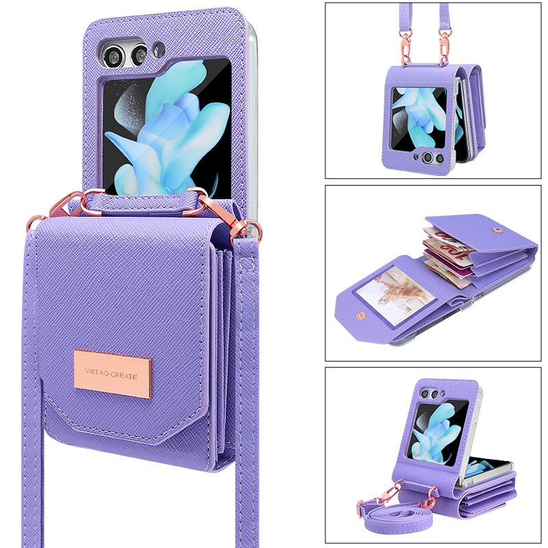 Flip Leather Case - Vietao Crossbody Lanyard Mobile Phone Cases