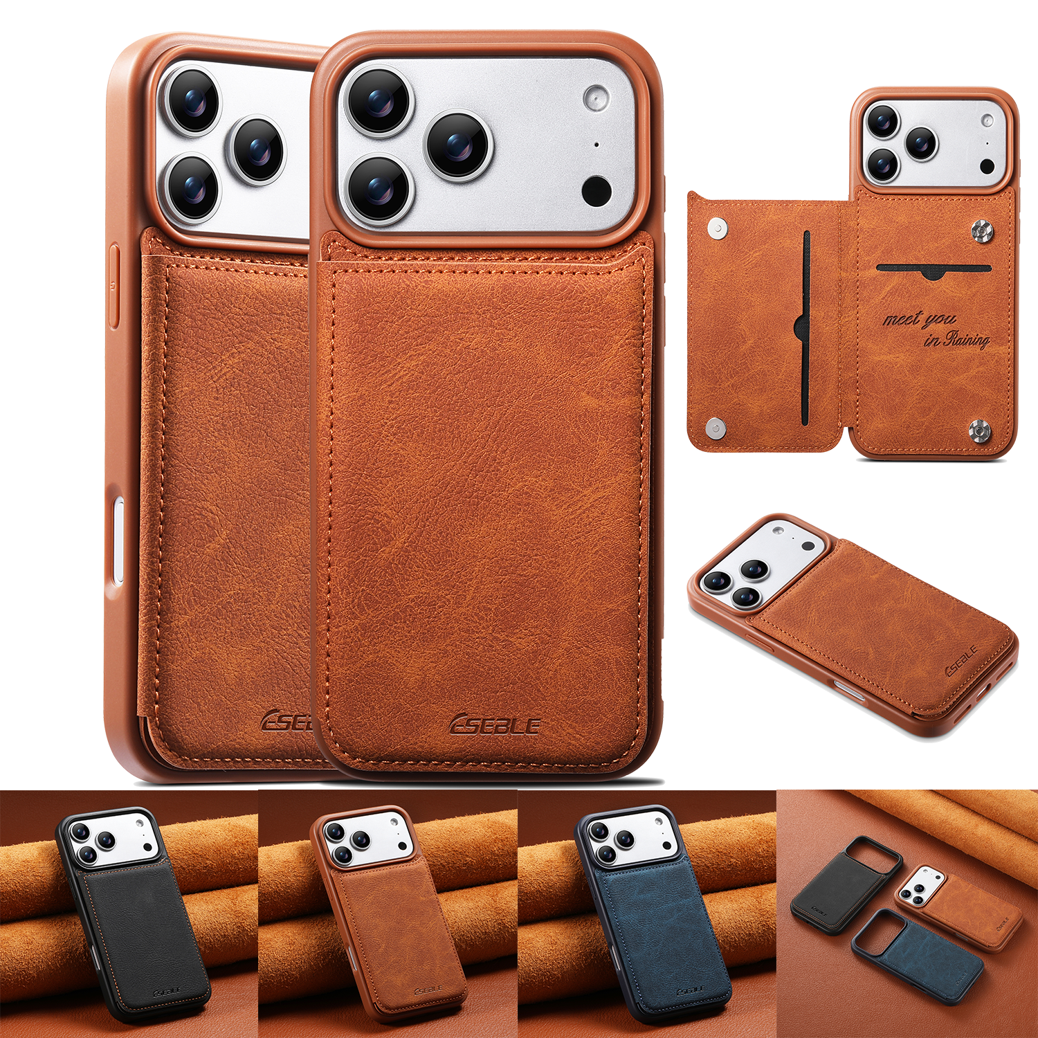 Phone Cases That Hold Cards - Luxury Retro Flip Card Leather Phone