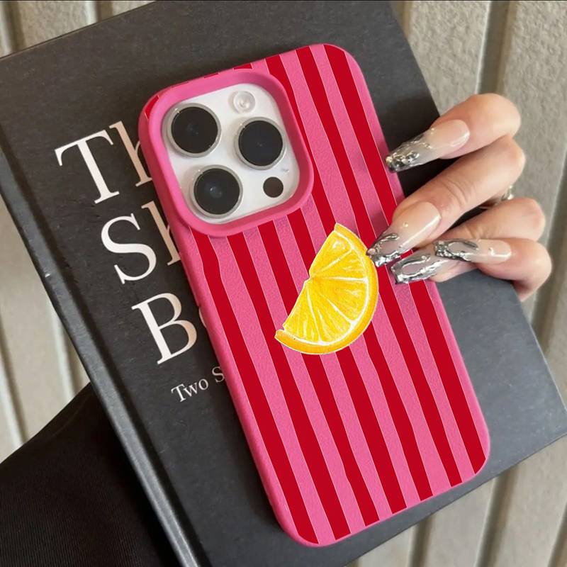 Phone Cases Iphone 16 Pro - Fashion Lemon Pattern TPU Silicone Phone