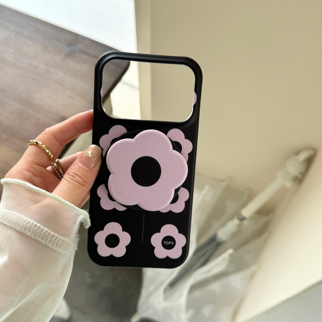 Phone Cases Aesthetic - Aesthetic Pink Flowers Matte Texture 3D