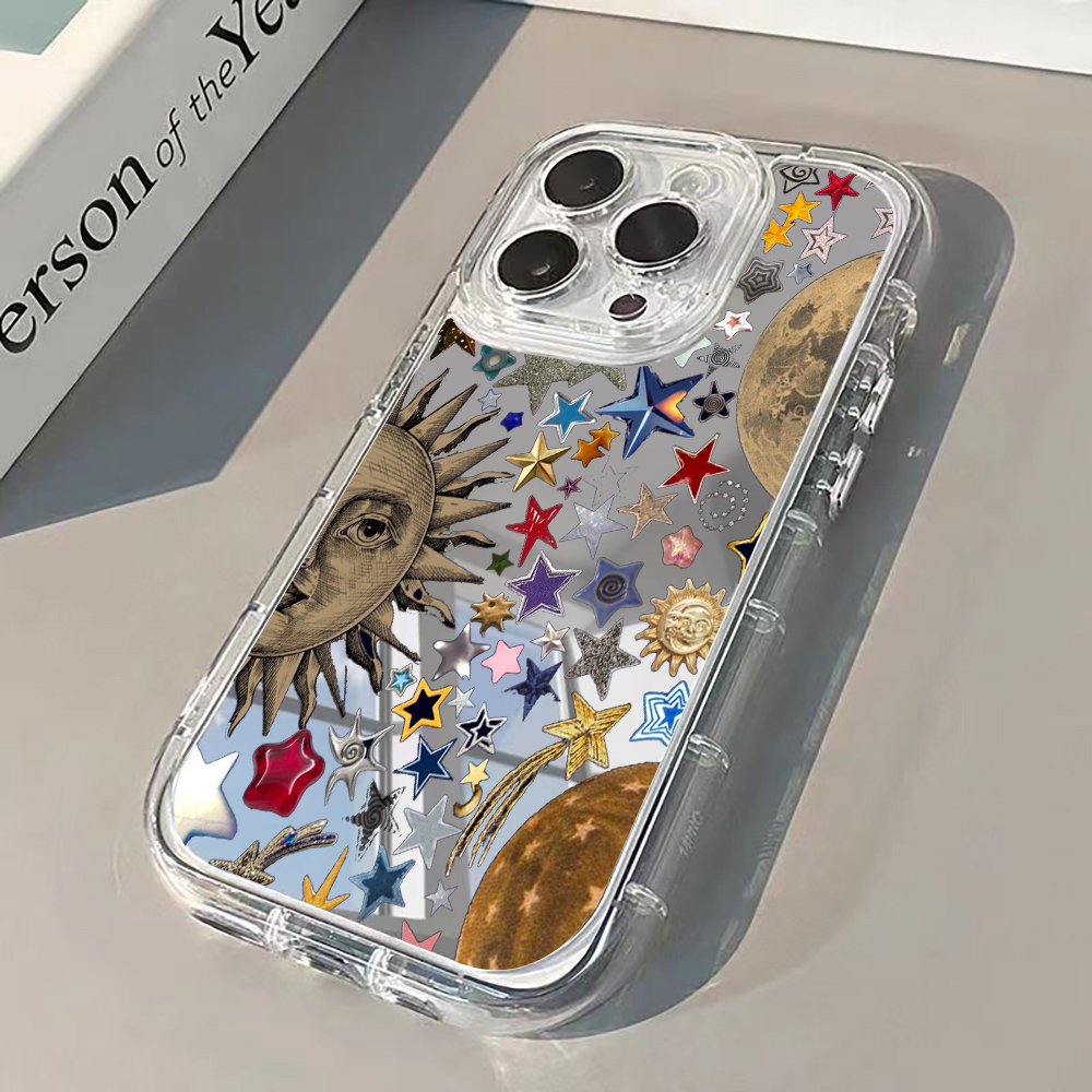 Phone Cases Iphone 16 Pro - Celestial Gold Glitter Mirror Phone Case
