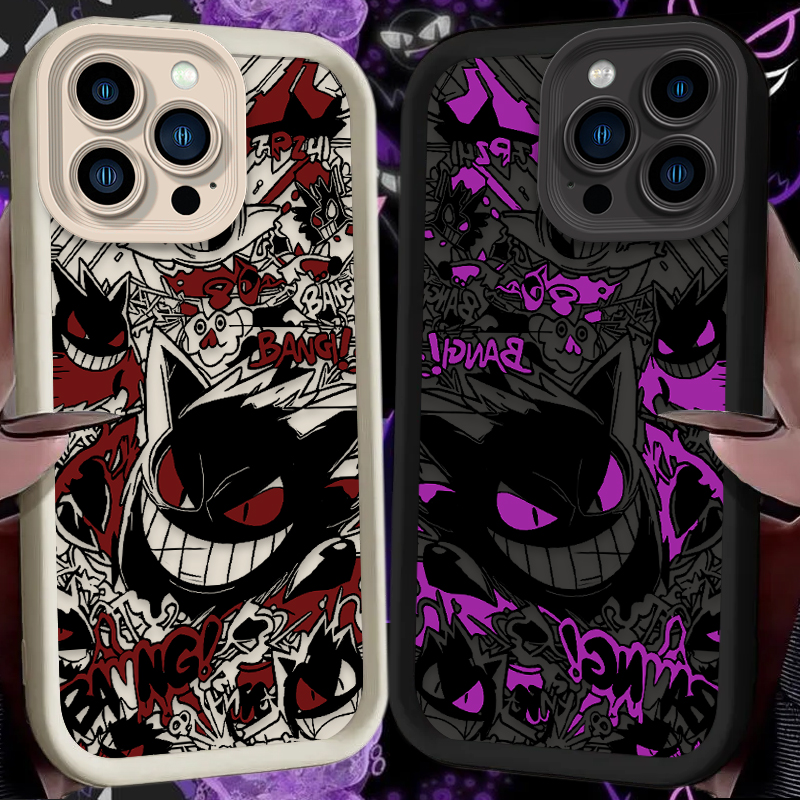 Phone Cases Iphone 16 Pro - P-Pokemon Gengar Graffiti Phone Case for