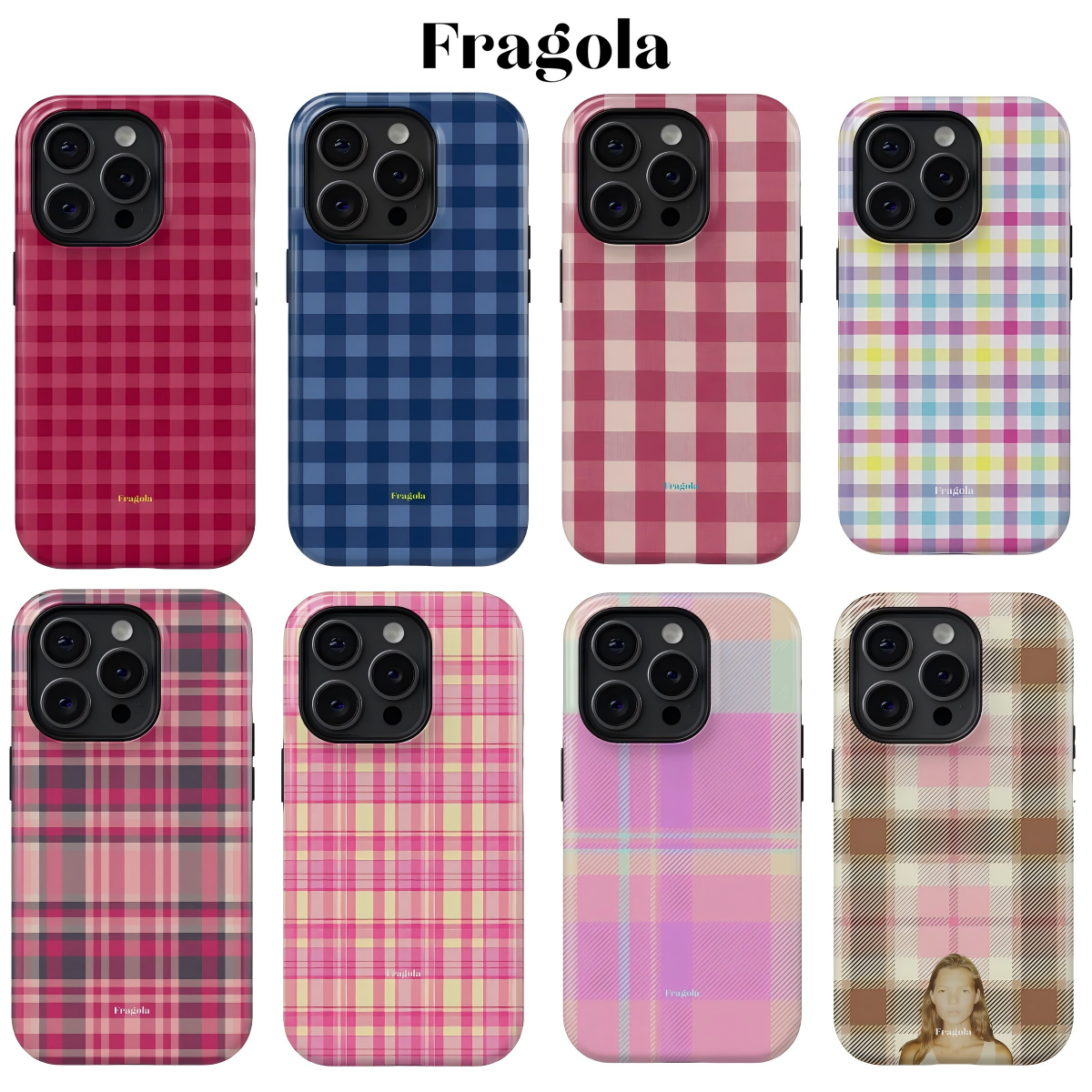 Phone Cases Ugly - Fragola Ins Korean Checkered Phone Case
