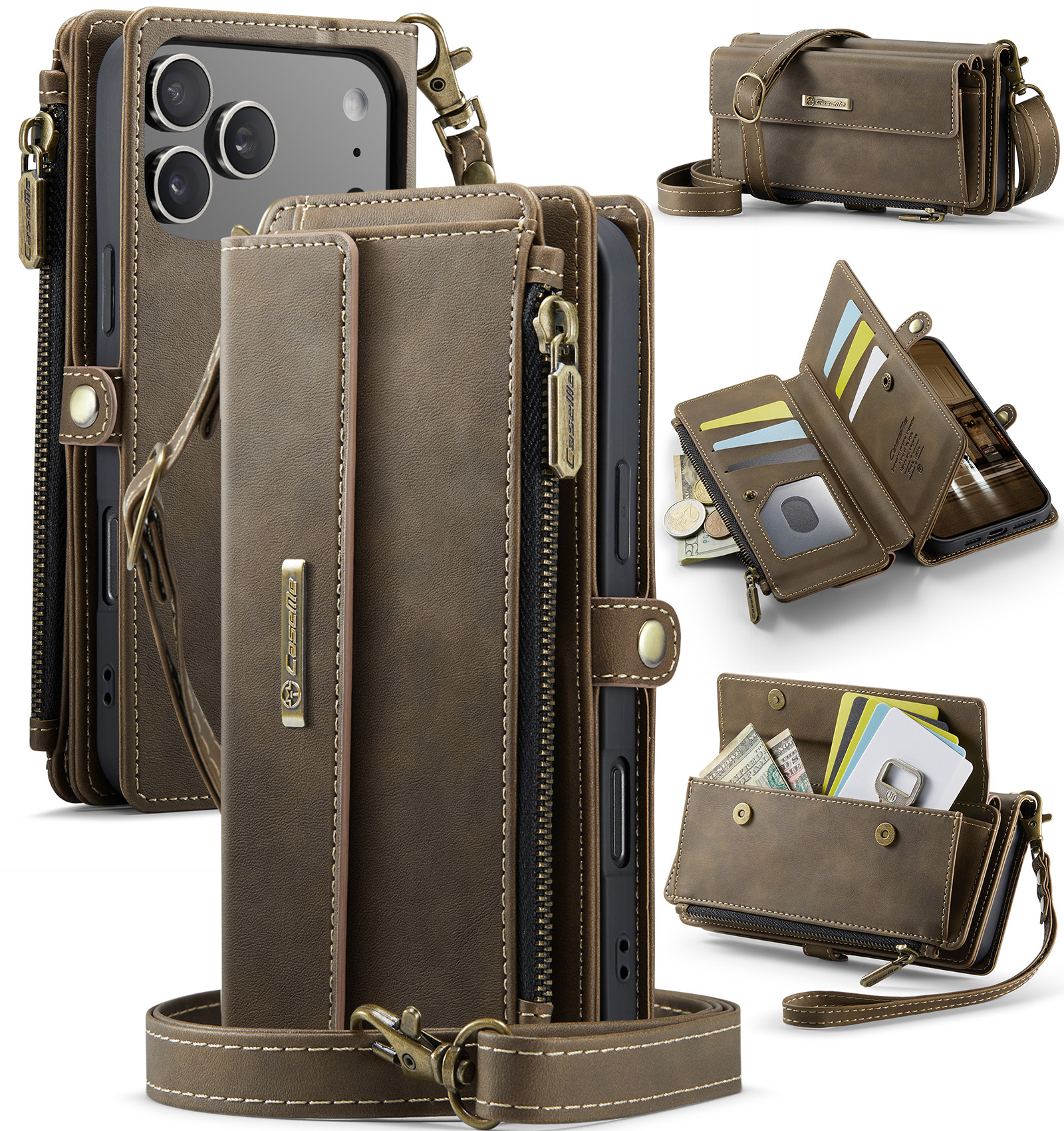 Flip Leather Case - Business Magnetic Card Solt Wallet Leather