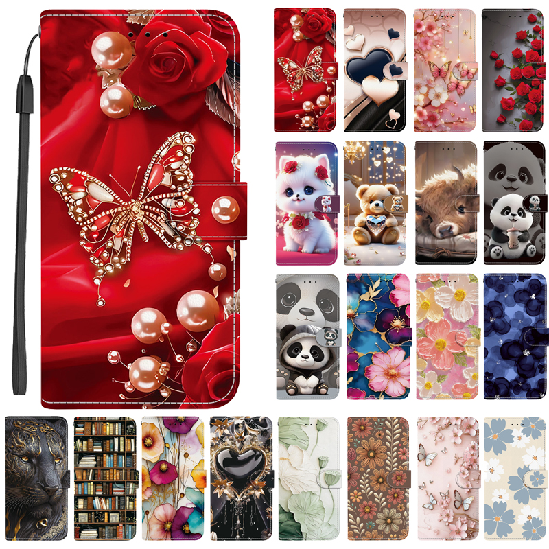 Phone Cases Ugly - Elegant Colored Flower Wallet Phone Case