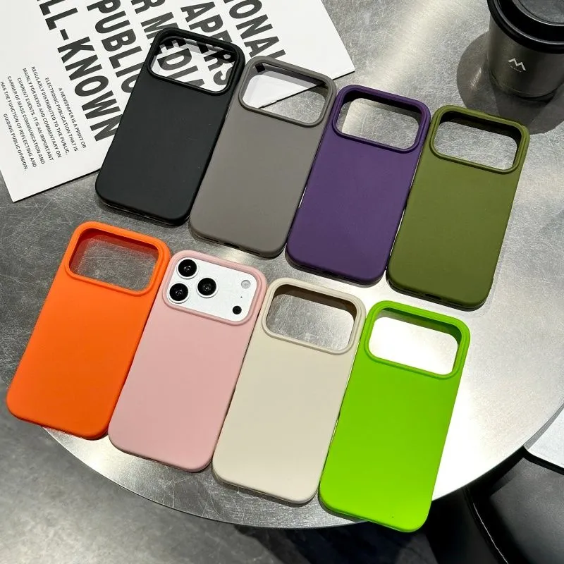 Phone Cases Rugged - New Matte Solid Color Half Wrap