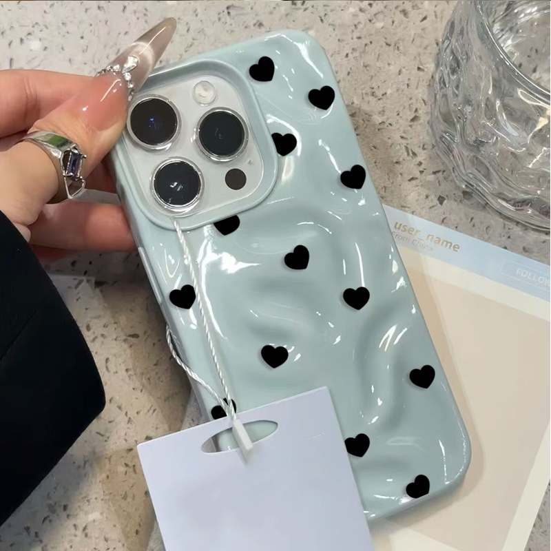 Aesthetic Cute Black Heart Sho - Phone Cases Aesthetic recensie en prijs
