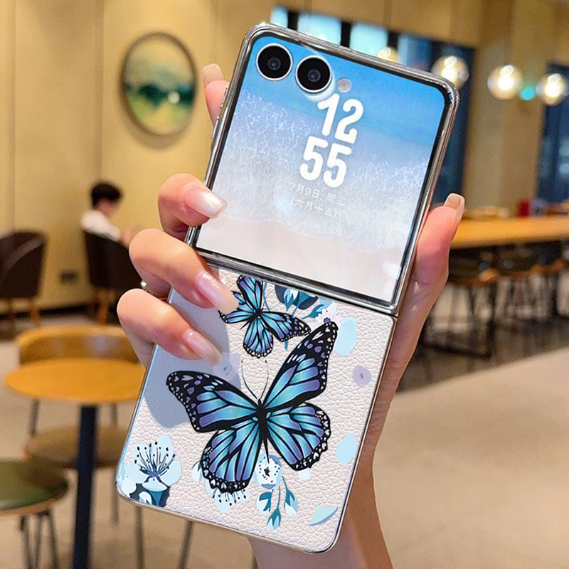 Purple Butterfly PU Leather Ph - Flip Leather Case recensie en prijs