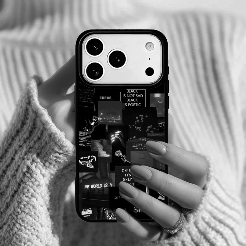 Black Aesthetic Art back Phone - Phone Cases Aesthetic recensie en prijs