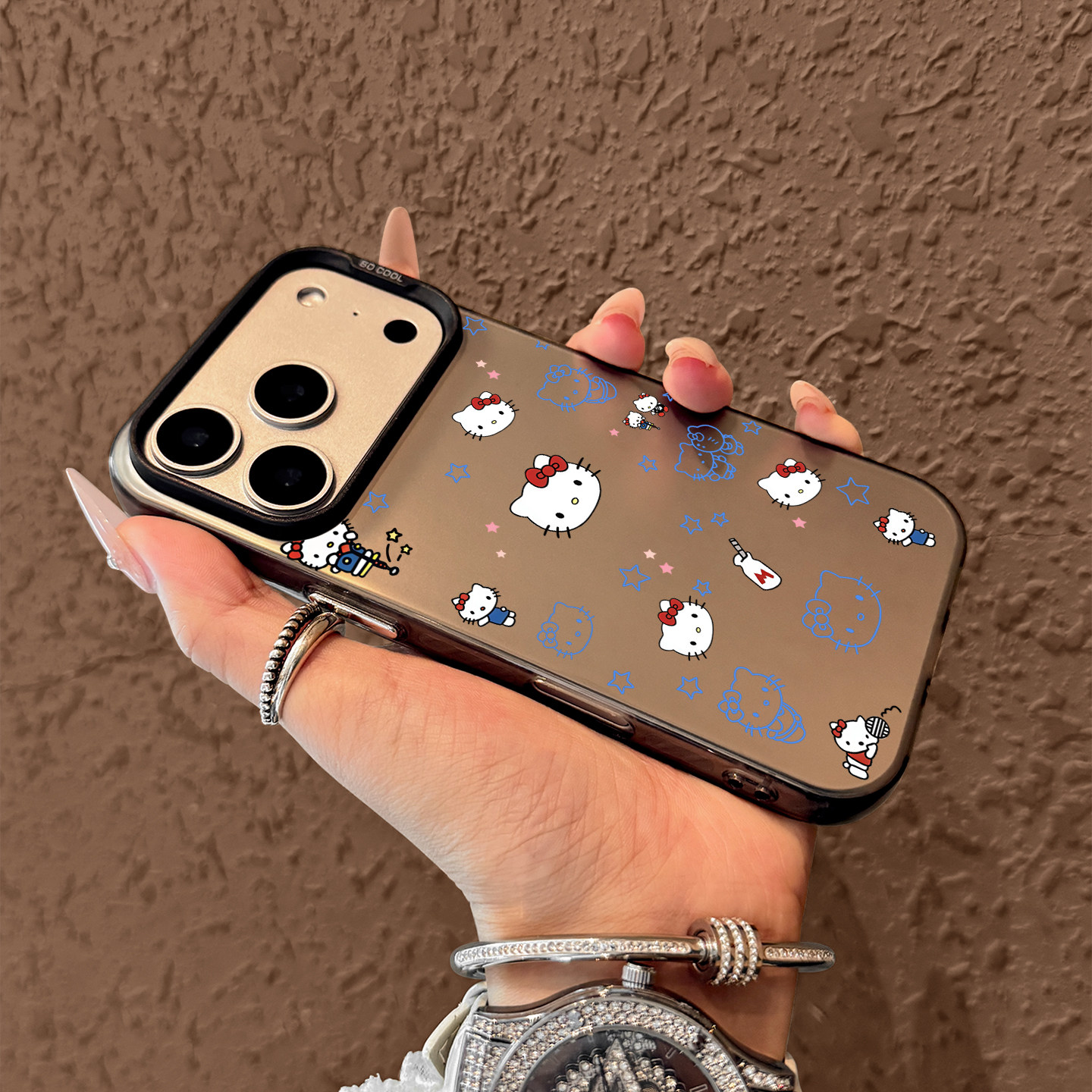 Cute Blue Hello Kitty Pattern  - Phone Cases Rugged recensie en prijs