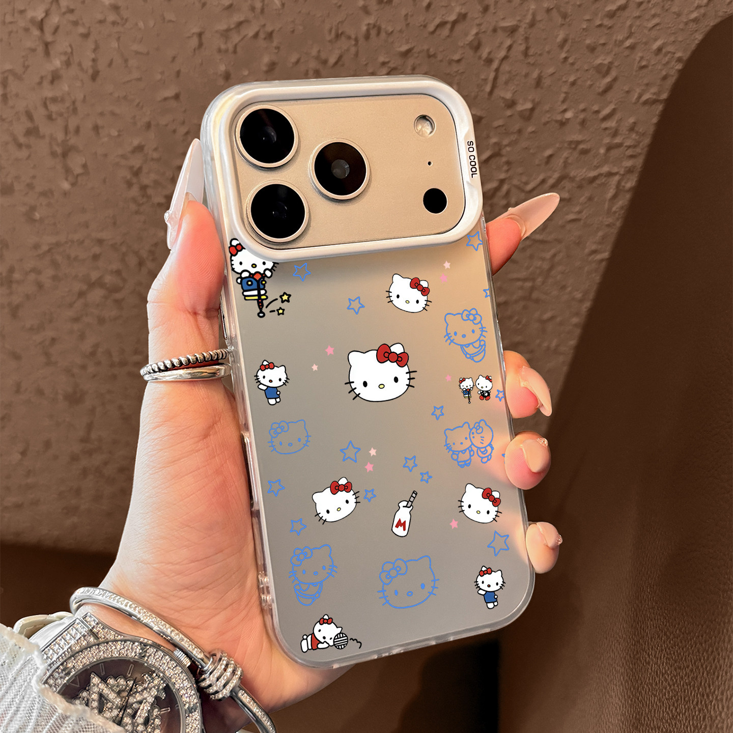 Cute Blue Hello Kitty Pattern  - Phone Cases Rugged recensie en prijs