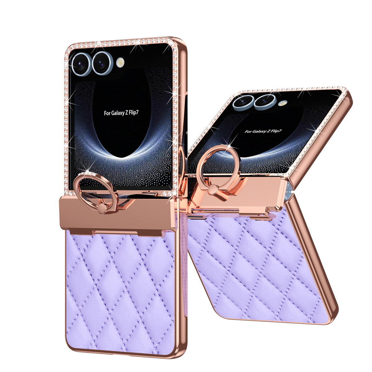 Luxury Flash Diamond Plain Lea - Flip Leather Case recensie en prijs