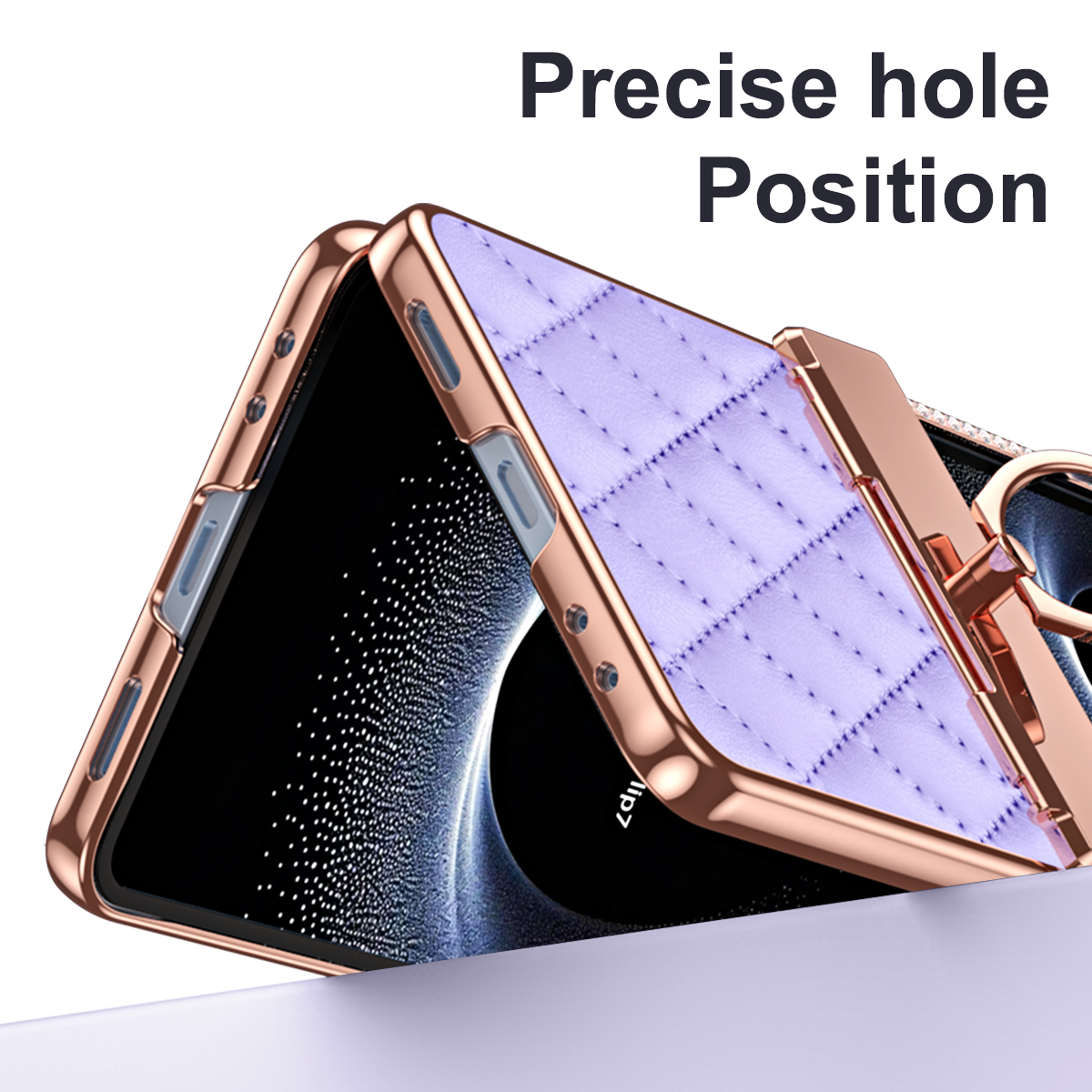 Luxury Flash Diamond Plain Lea - Flip Leather Case recensie en prijs