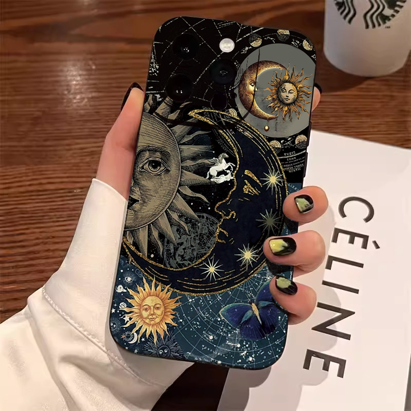 Aesthetic Sun Moon Print Phone - Phone Cases Aesthetic recensie en prijs