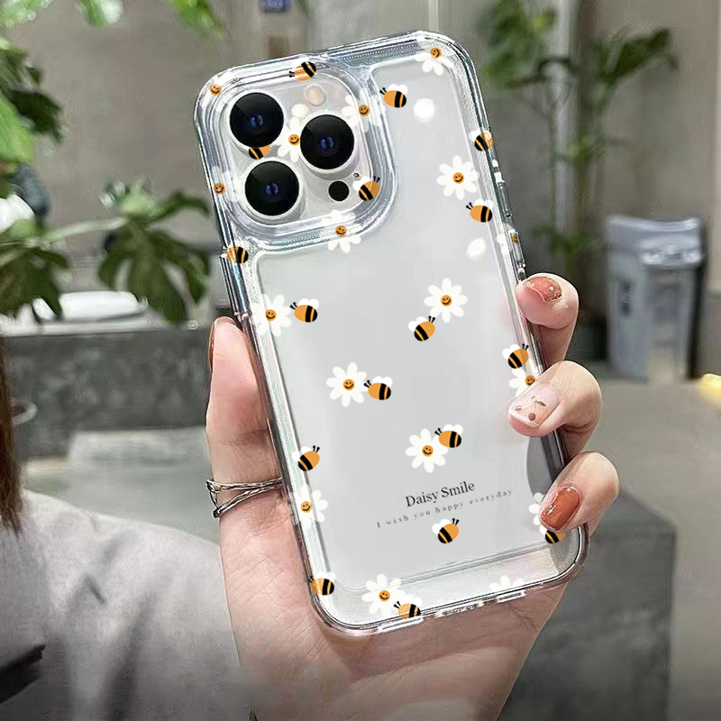 Trendy Daisy Bee Floral Clear  - Phone Cases Trending recensie en prijs