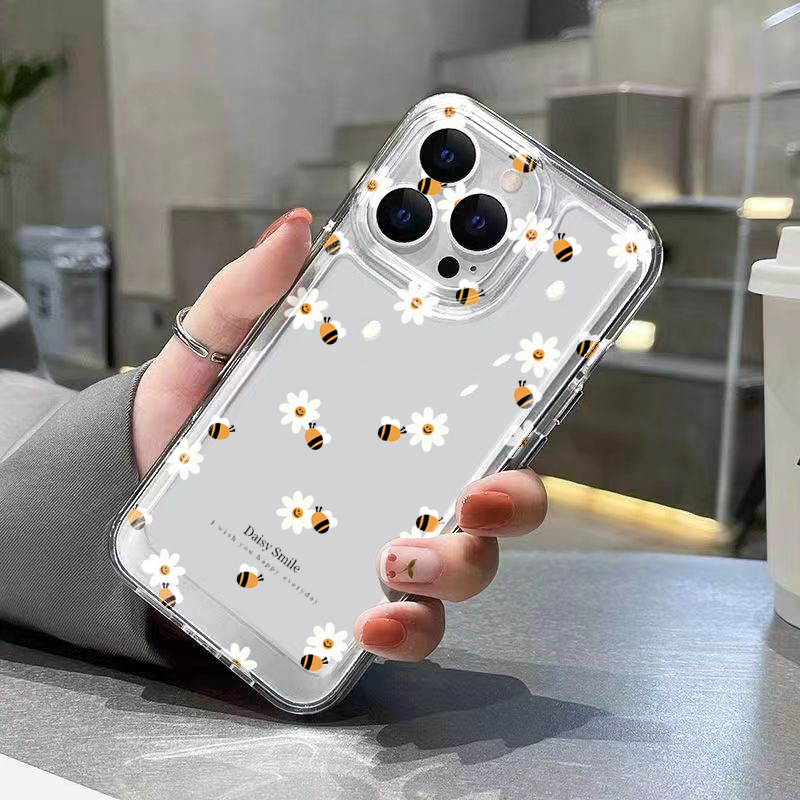 Trendy Daisy Bee Floral Clear  - Phone Cases Trending recensie en prijs
