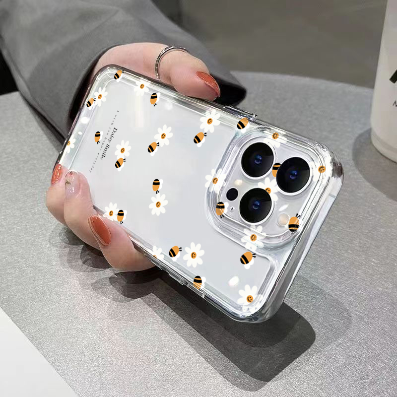 Trendy Daisy Bee Floral Clear  - Phone Cases Trending recensie en prijs