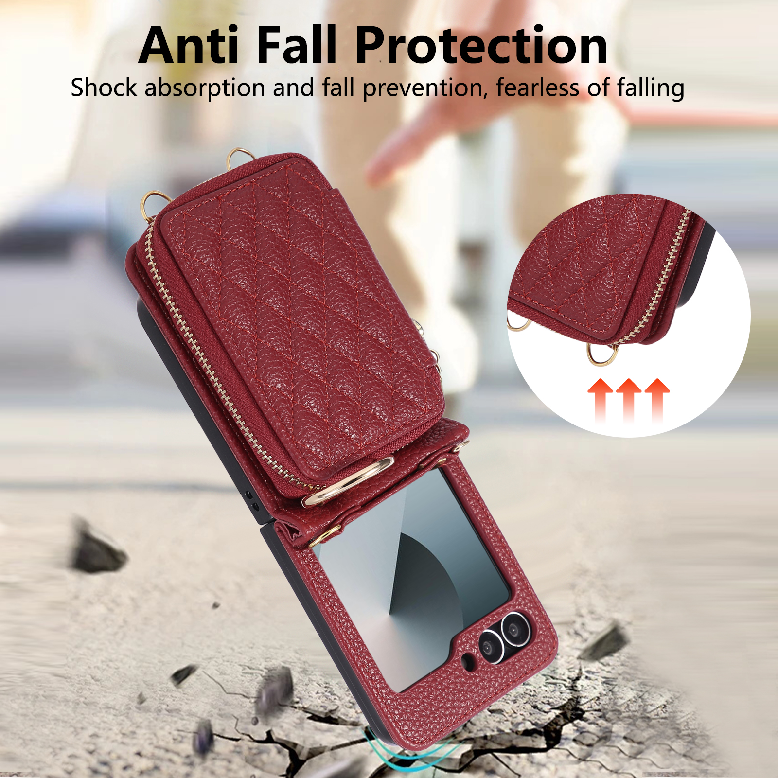 Crossbody Zipper Cards Solt Wa - Flip Leather Case recensie en prijs