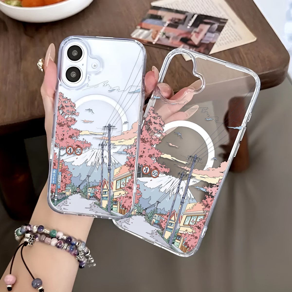 Fuji Cherry Blossom Pattern Ph - Phone Cases With Magnet recensie en prijs