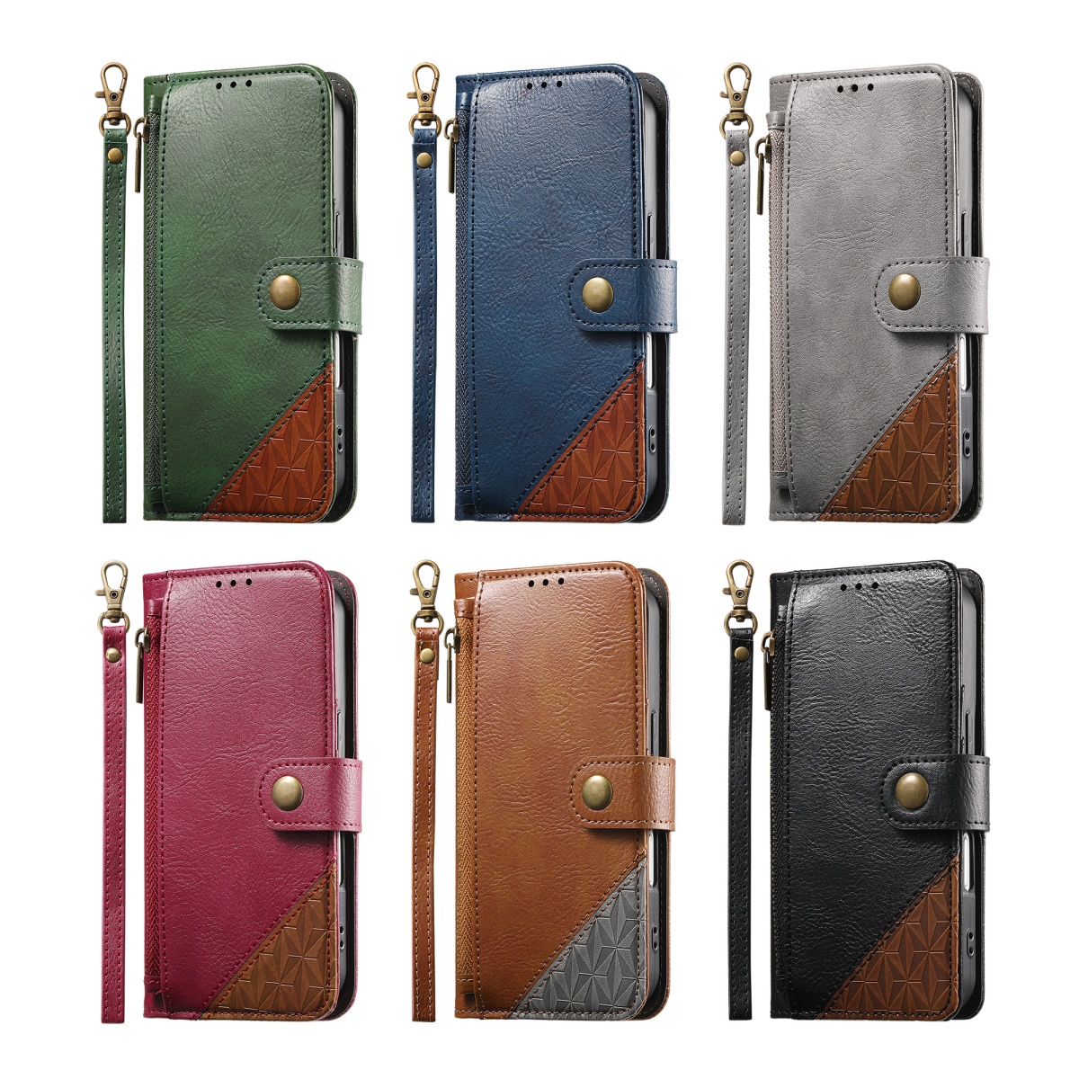 PU Leather Zipper Wrist Strap  - Flip Leather Case recensie en prijs