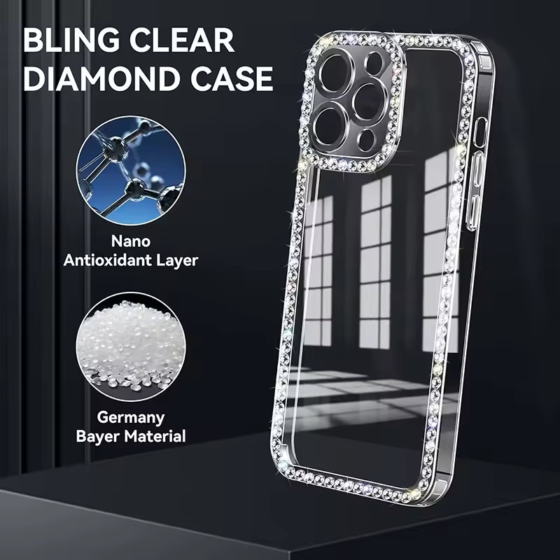 Glitter Bling Diamond Clear Ph - Phone Cases Loopy recensie en prijs