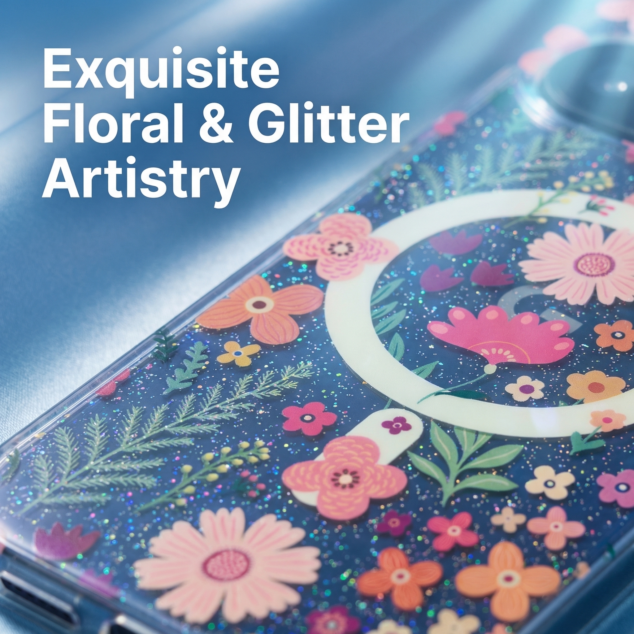 Luxury Spring Clear Glitter Pr - Phone Cases Aesthetic recensie en prijs