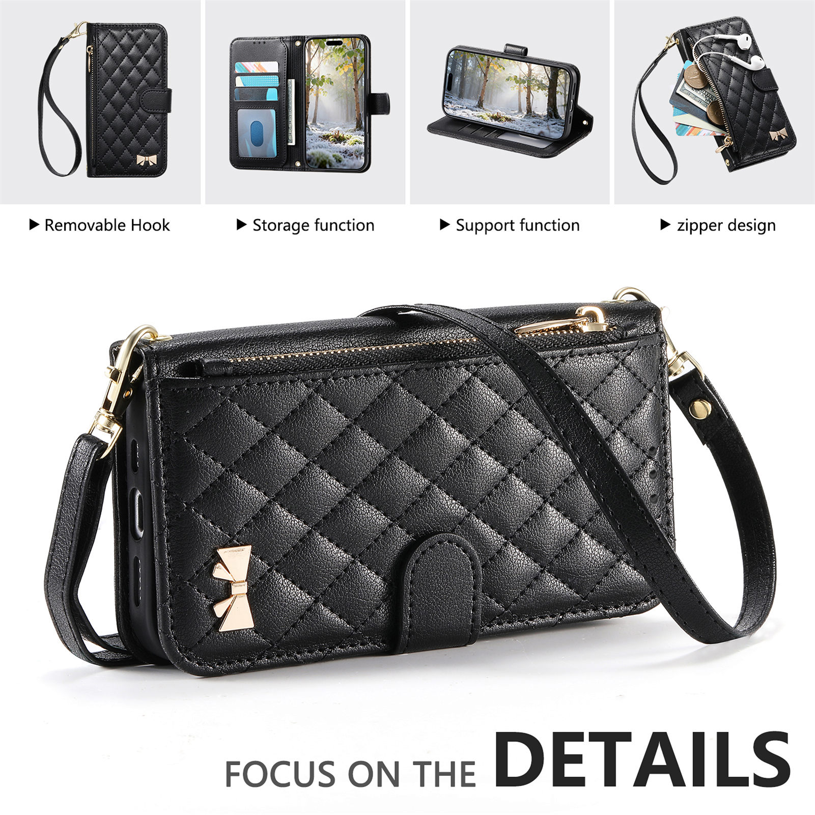 PU Leather Zipper Crossbody Wr - Flip Leather Case recensie en prijs