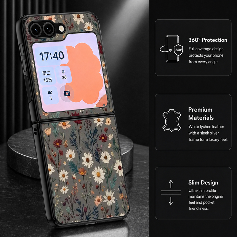 Floral Pattern PU Leather Phon - Flip Leather Case recensie en prijs