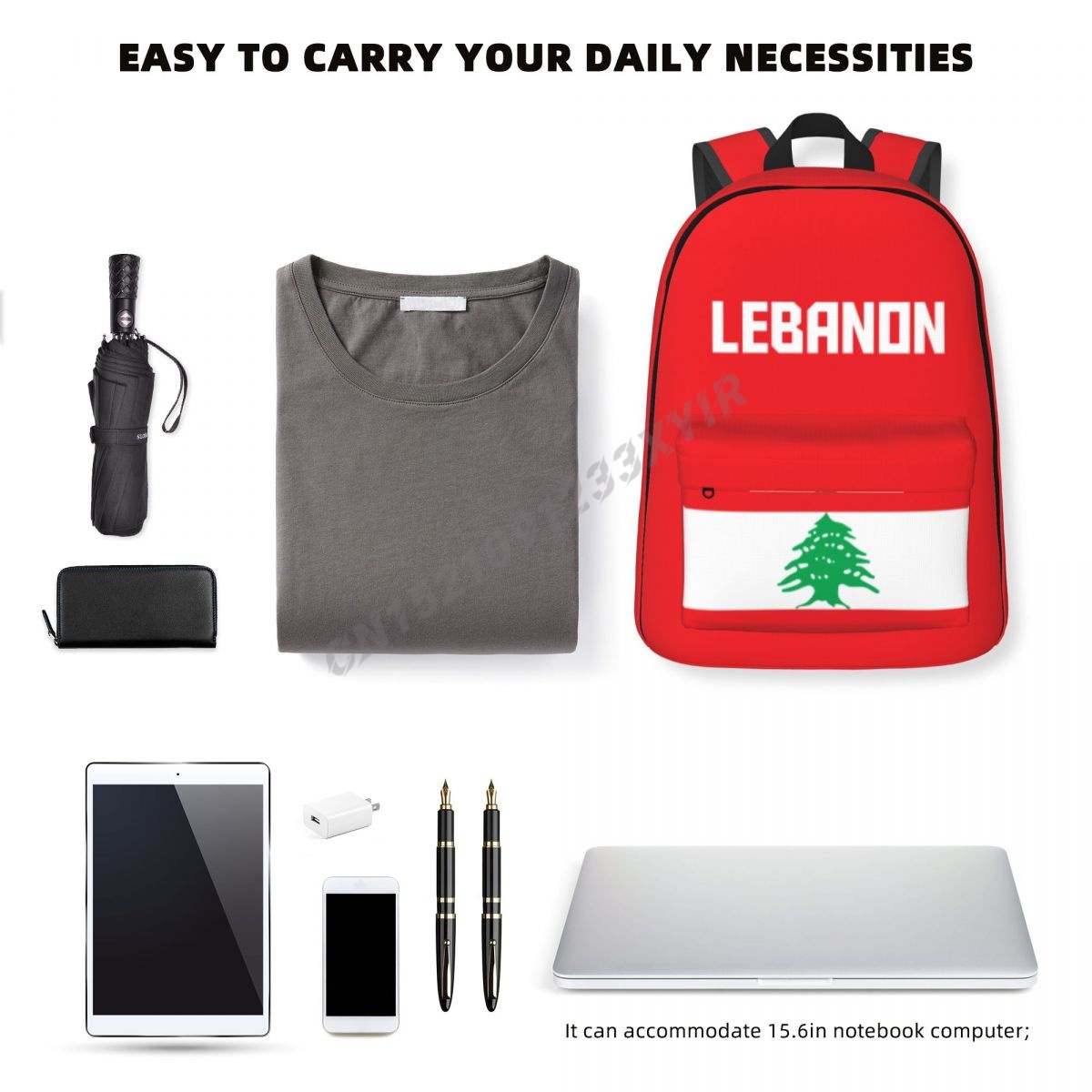 Unisex Backpack Lebanon Flag1  - Phone Cases Lebanon recensie en prijs