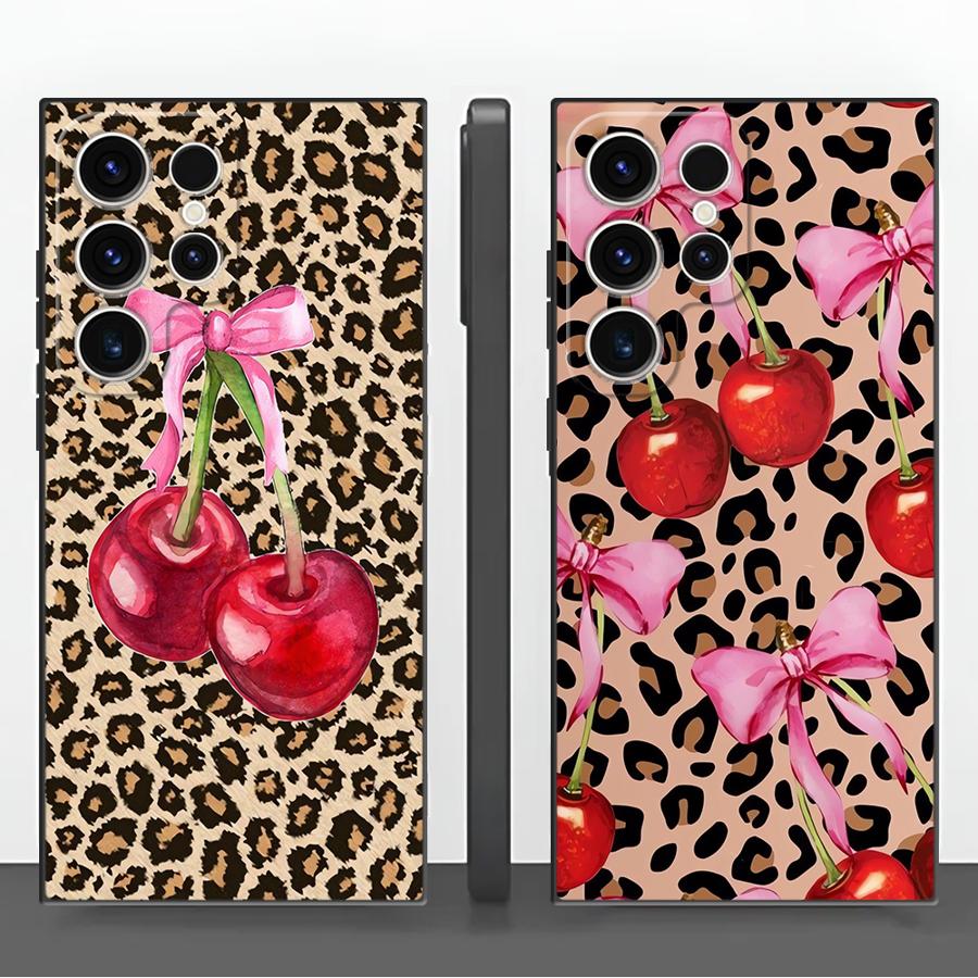 Leopard Cherry Funda Phone Cov - Phone Cases Galaxy S23 recensie en prijs