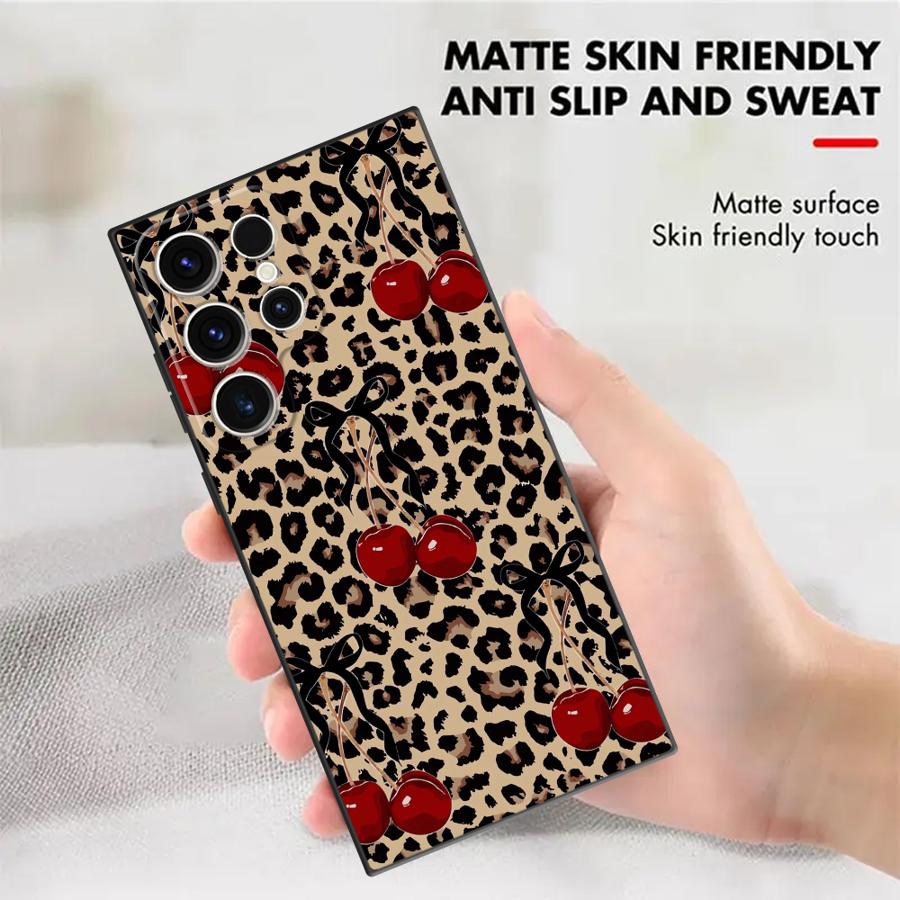 Leopard Cherry Funda Phone Cov - Phone Cases Galaxy S23 recensie en prijs