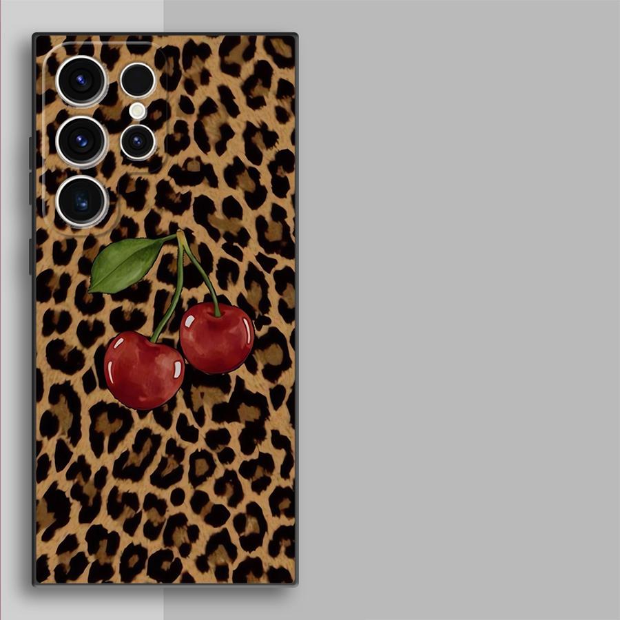 Leopard Cherry Funda Phone Cov - Phone Cases Galaxy S23 recensie en prijs