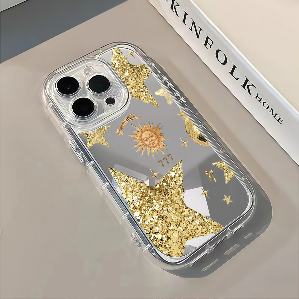 Celestial Gold Glitter Mirror  - Phone Cases Iphone 16 Pro recensie en prijs