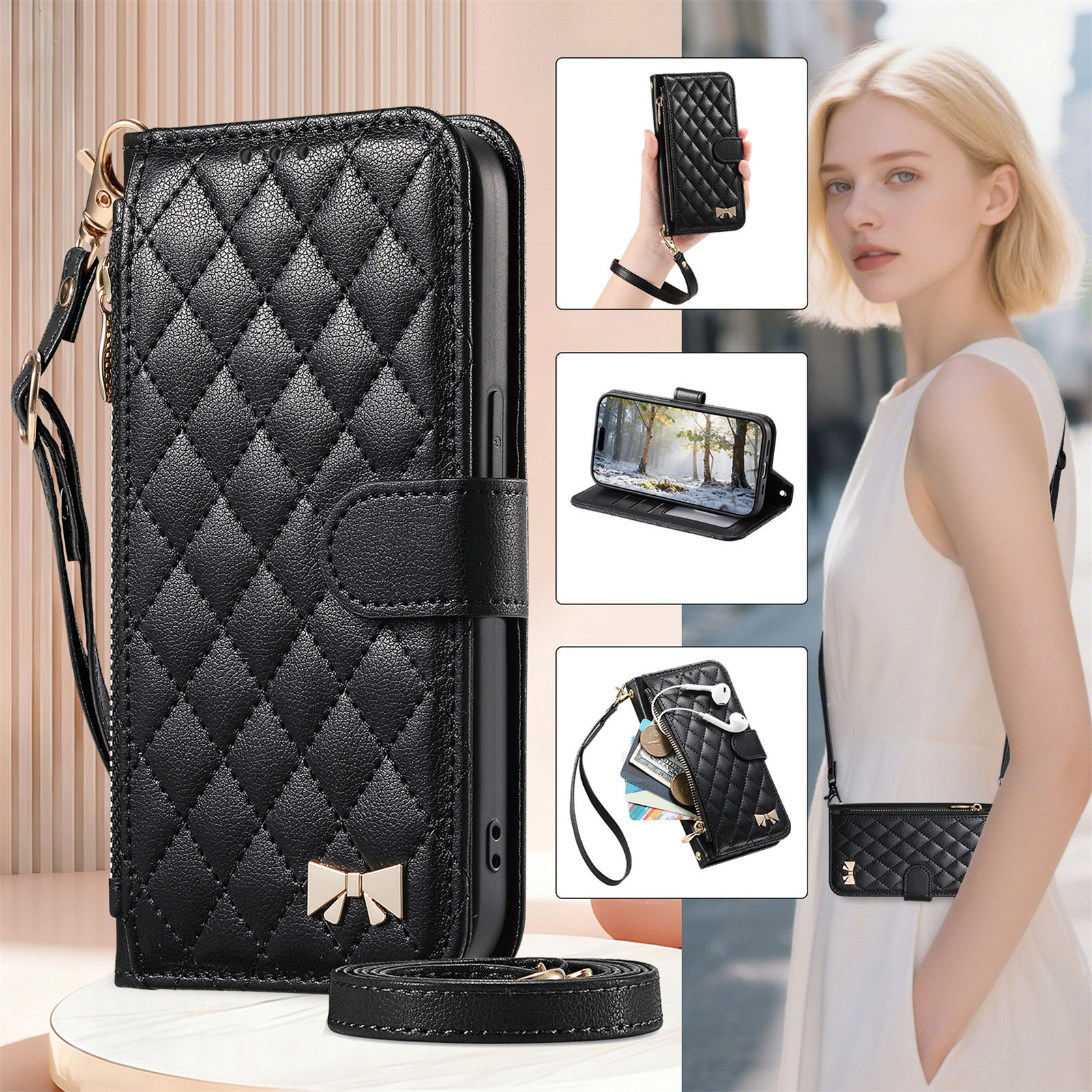 PU Leather Crossbody Flip Wall - Flip Leather Case recensie en prijs