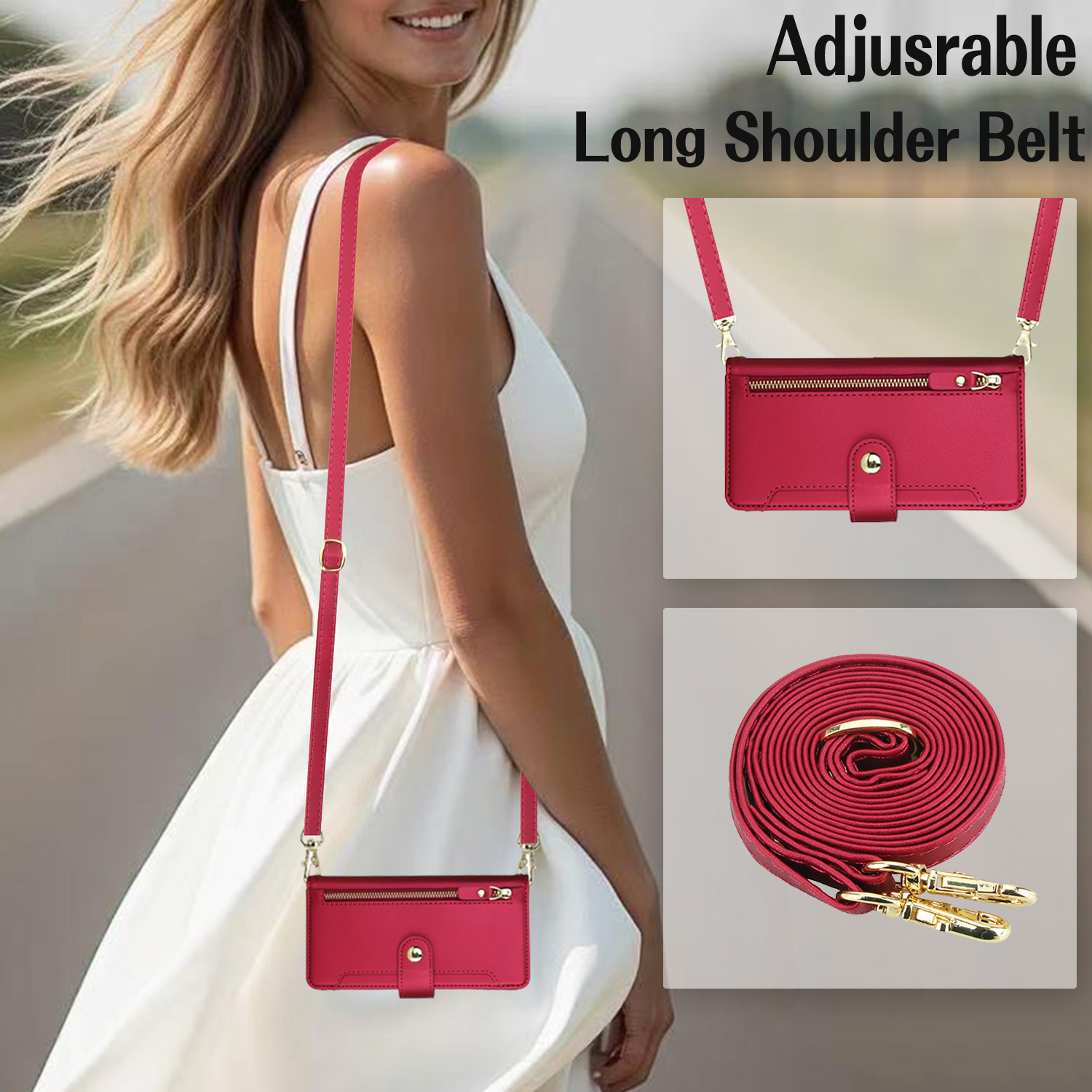Crossbody Zipper Leather Walle - Flip Leather Case recensie en prijs