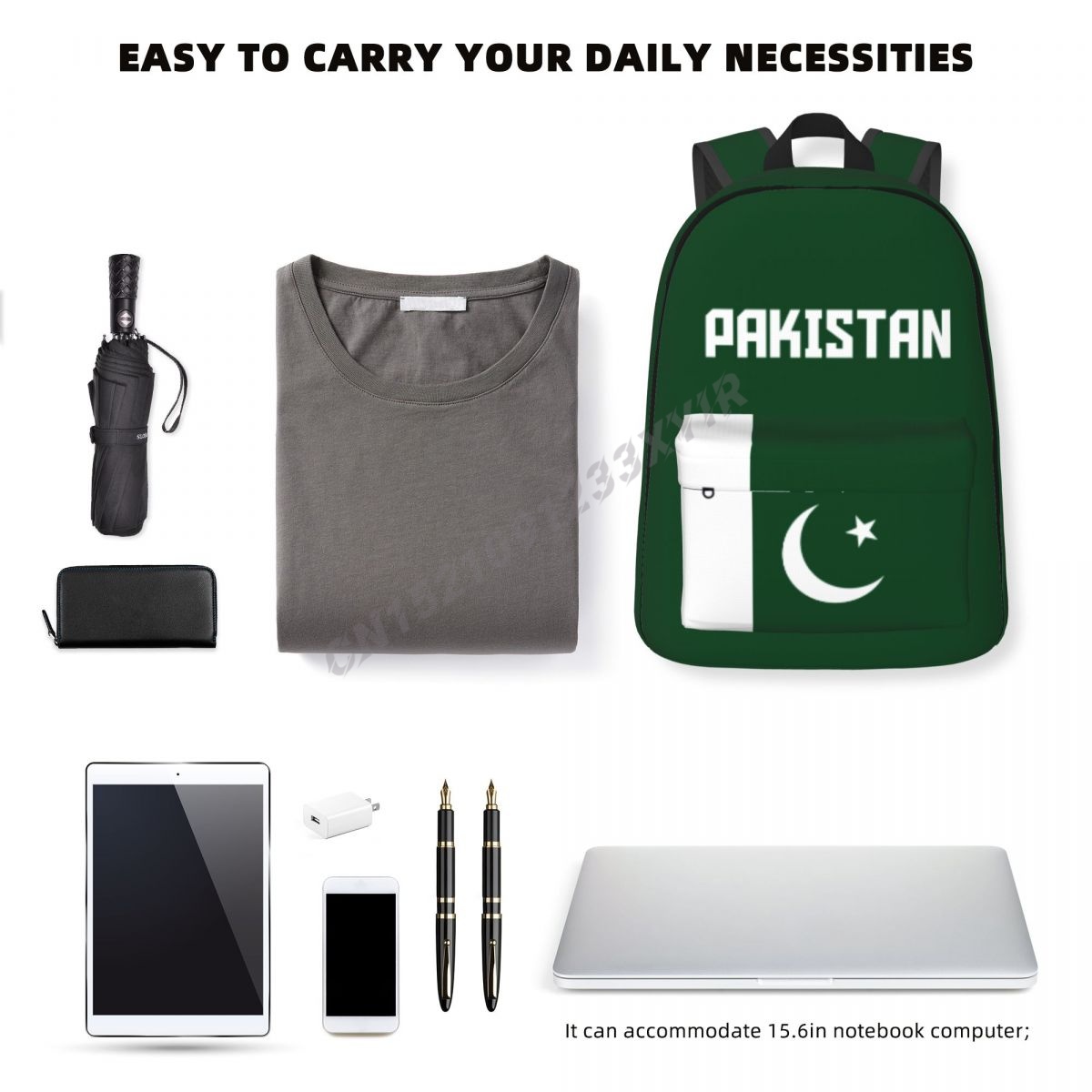 Unisex Backpack Pakistan Flag  - Phone Cases Pakistan recensie en prijs