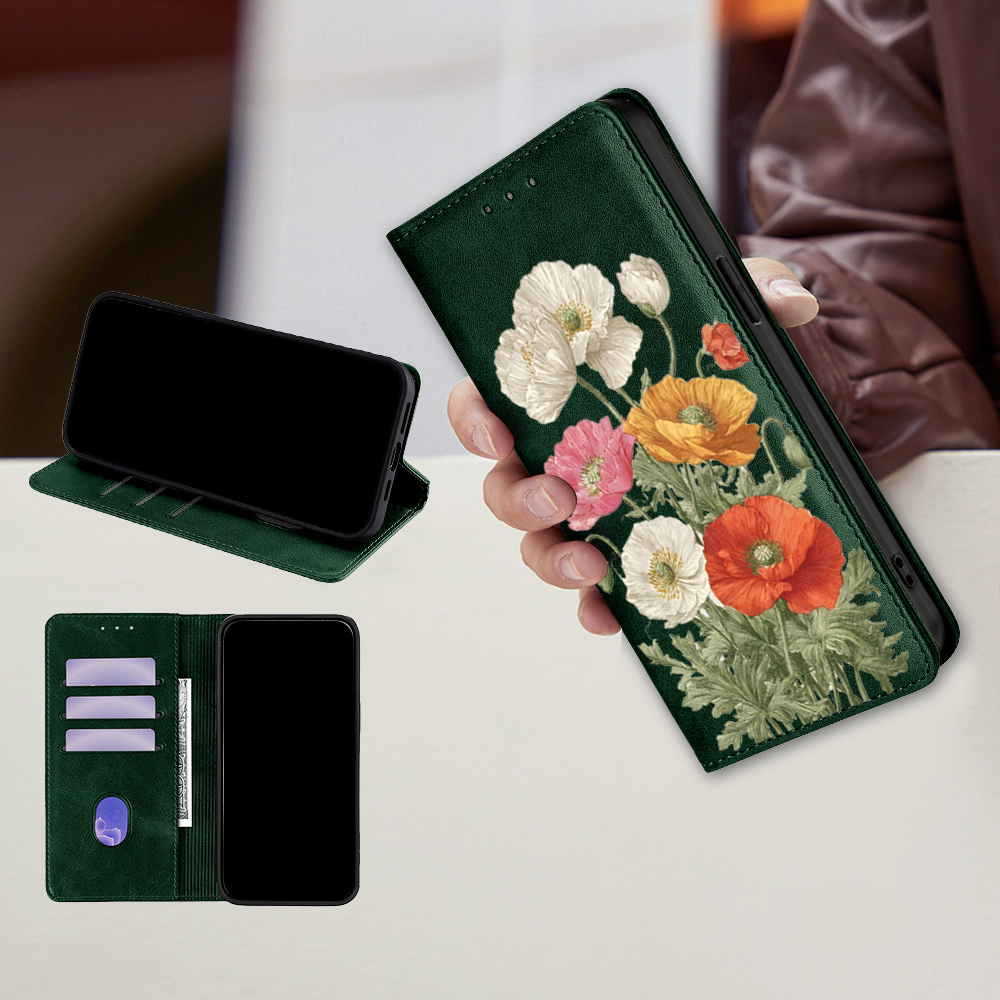 Magnetic Leather Floral patter - Flip Leather Case recensie en prijs