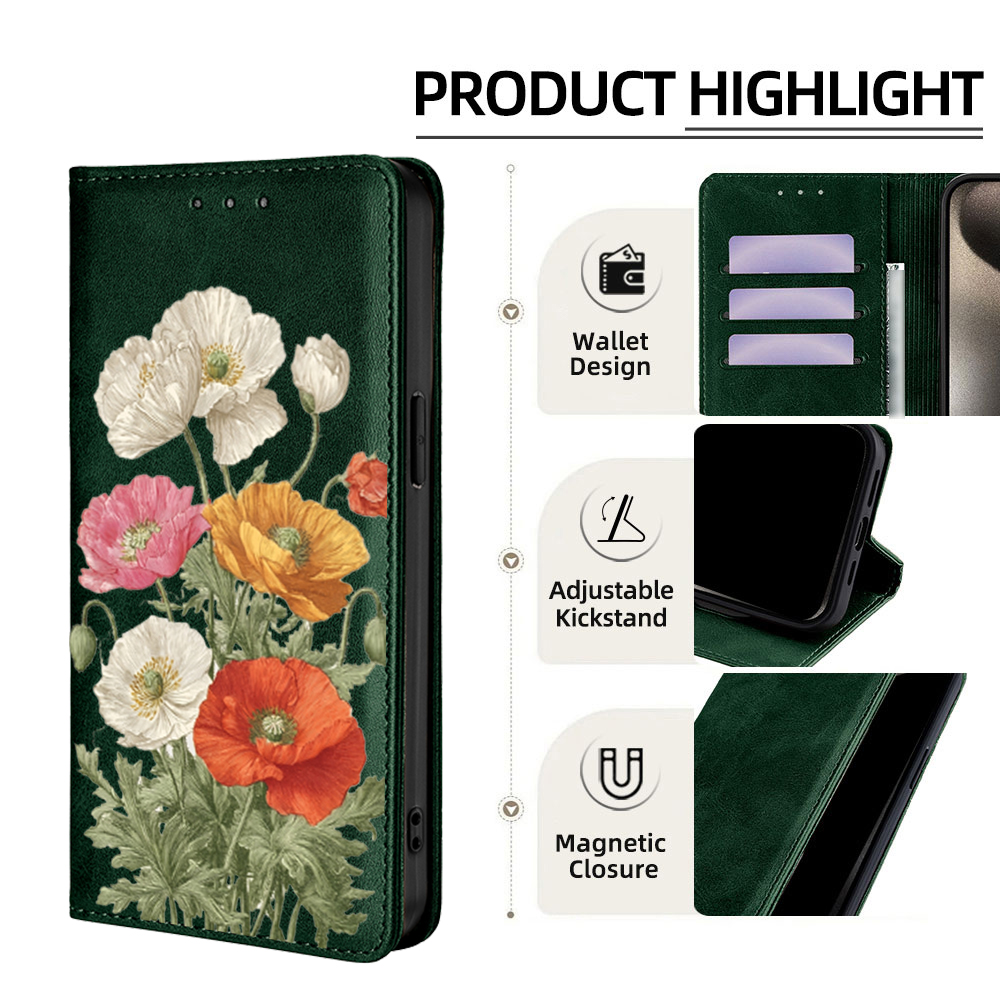Magnetic Leather Floral patter - Flip Leather Case recensie en prijs