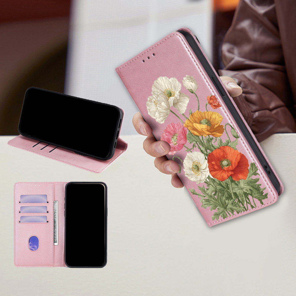 Magnetic Leather Floral patter - Flip Leather Case recensie en prijs