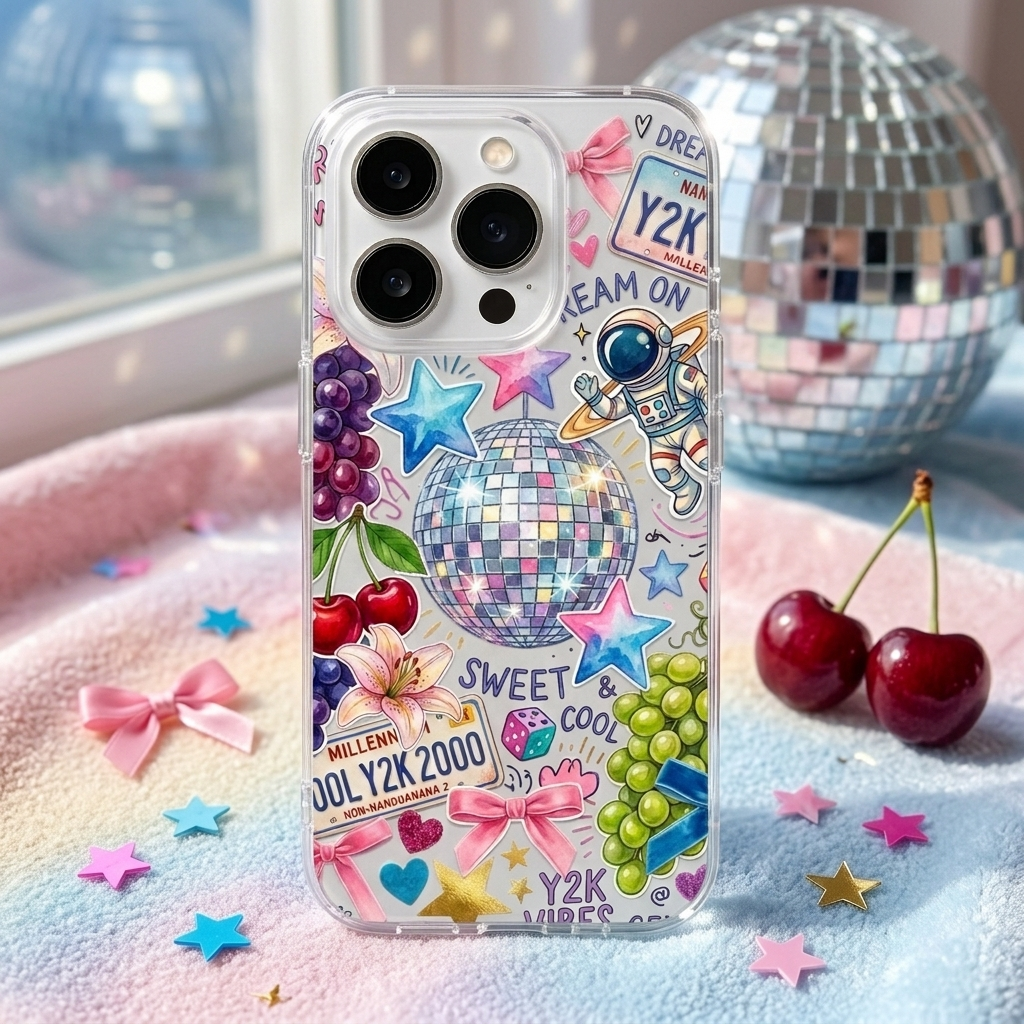 Y2K Disco Ball Sticker Print P - Phone Cases Aesthetic recensie en prijs