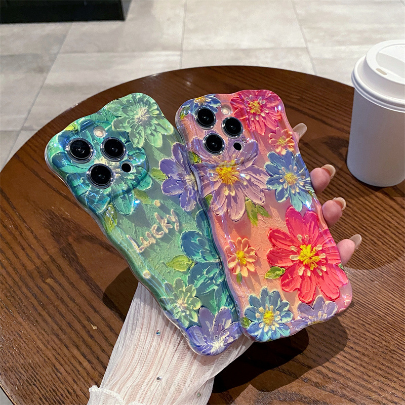 Retro Blue Light Oil Painting  - Phone Cases Iphone 16 Pro recensie en prijs