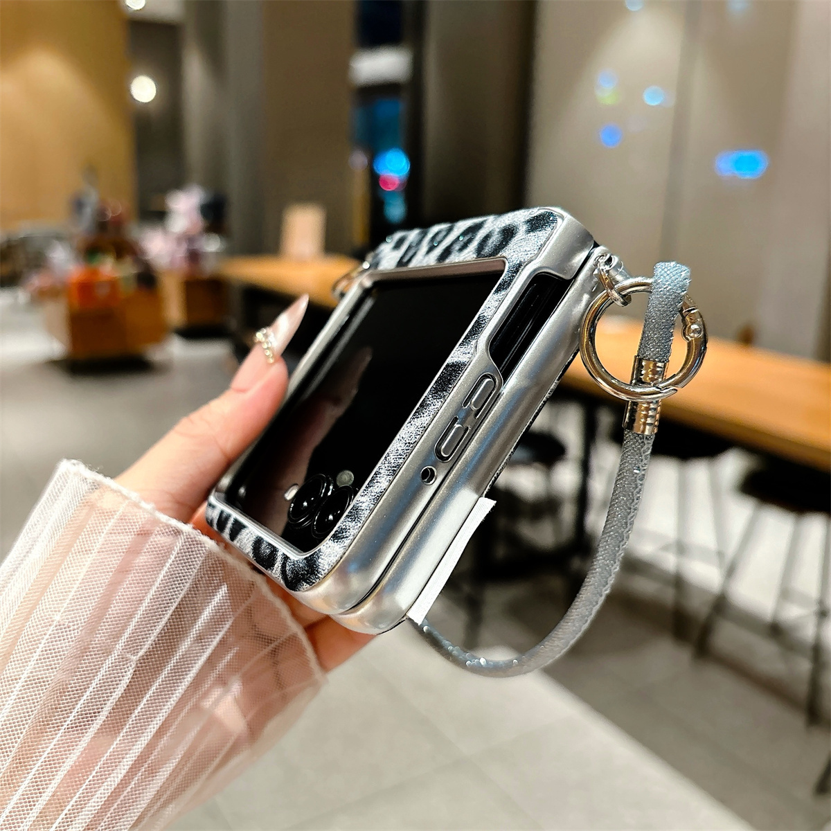 Wrist Strap Leopard Pattern Le - Flip Leather Case recensie en prijs