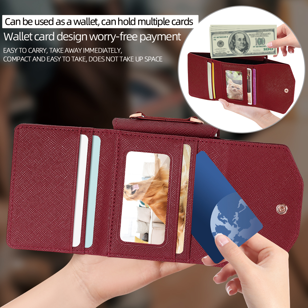 VIETAO Dark Red PU Leather Wal - Flip Leather Case recensie en prijs