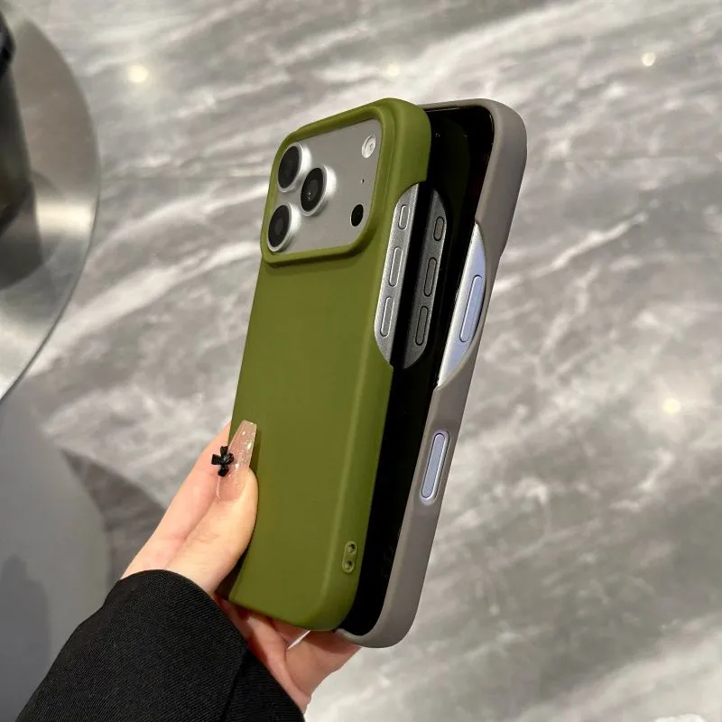 New Matte Solid Color Half Wra - Phone Cases Rugged recensie en prijs