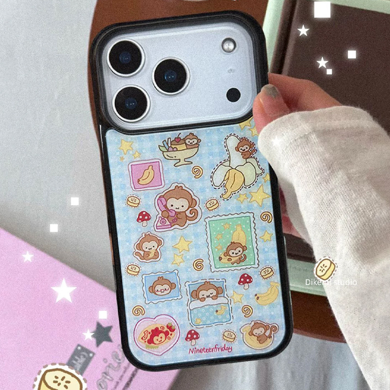 Korean Ins Blue Yellow Monkey  - Phone Cases Rugged recensie en prijs