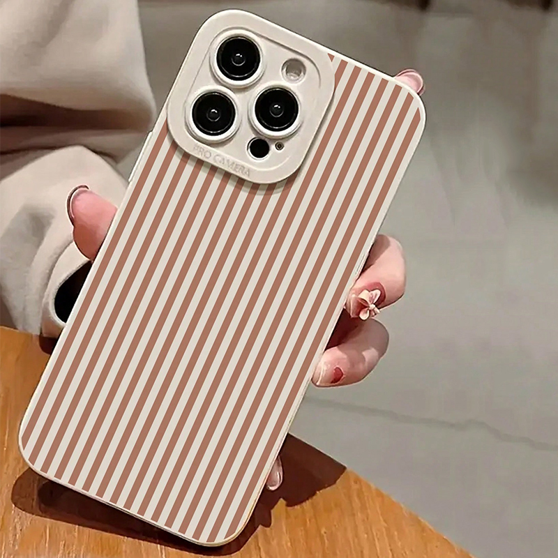 Pink Striped Painted Anti-Drop - Phone Cases Iphone 16 Pro recensie en prijs