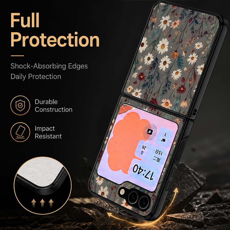 Retro Flower Pattern PU Leathe - Flip Leather Case recensie en prijs