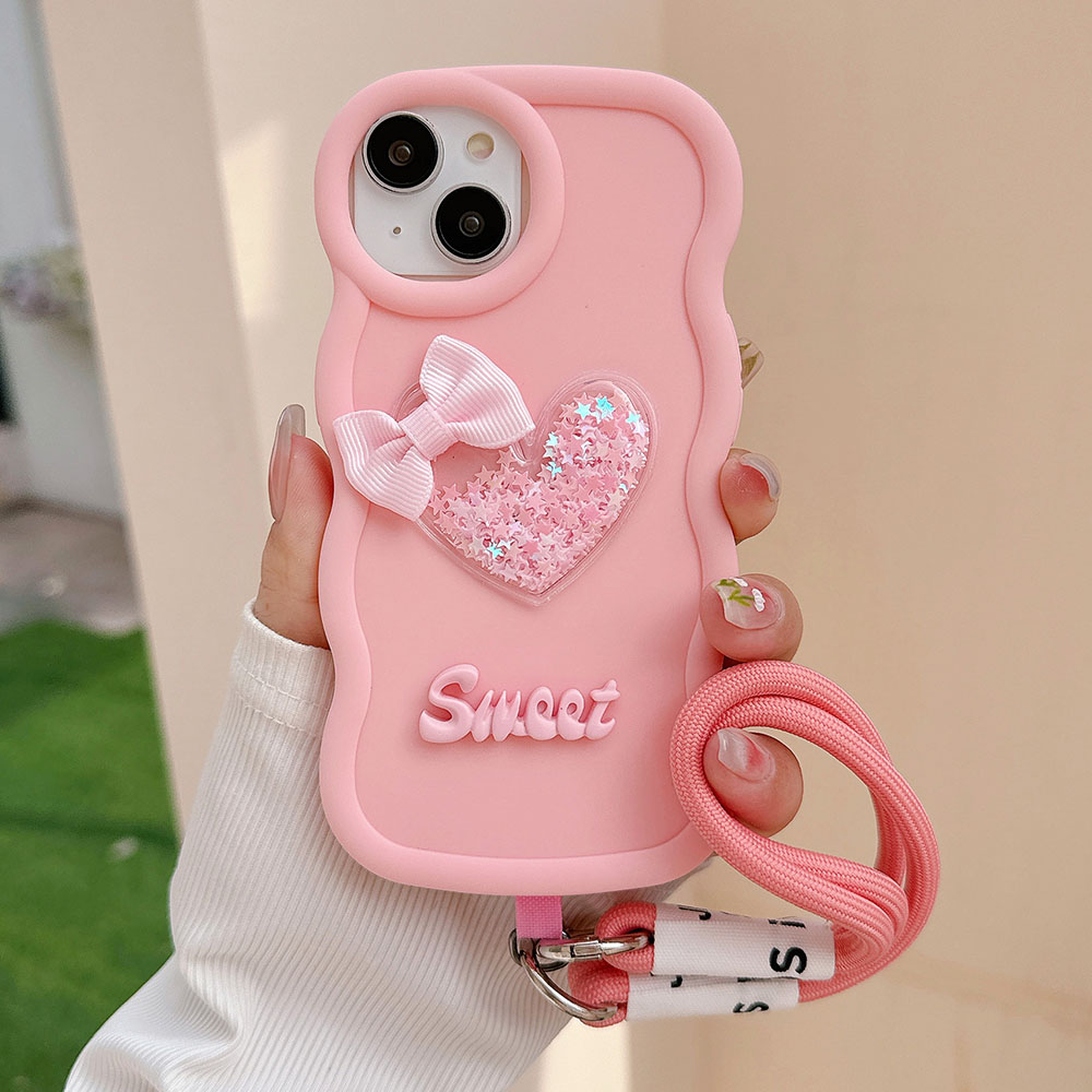 Love Heart Bow Wavy Soft Phone - Phone Cases Ugly recensie en prijs
